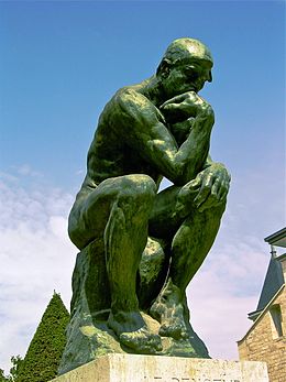 the thinker bronze statue by rodin picture