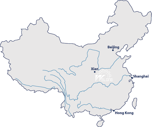 location map showing where xian, china is located