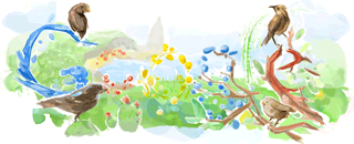 Charles Darwin anniversary Google logo