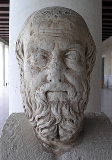 picture of a sculpted bust of herodotus