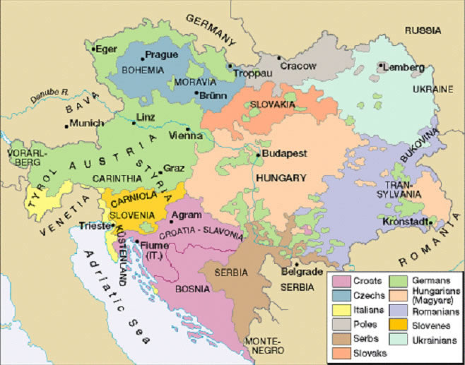 Ethnic map of the Habsburg Empire