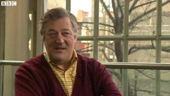 Stephen Fry during the recording of this interview