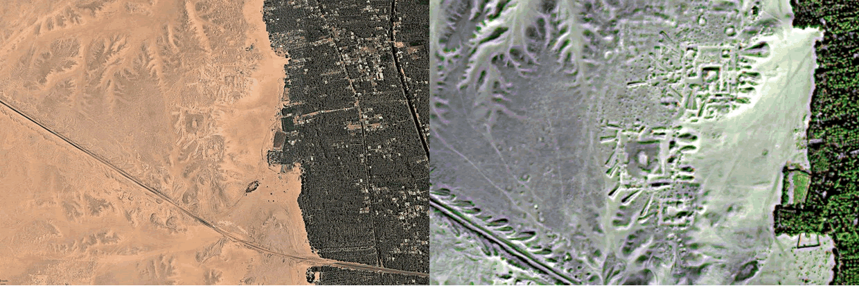 images from space satellite remote sensing sources showing of proposed ancient pyramids
